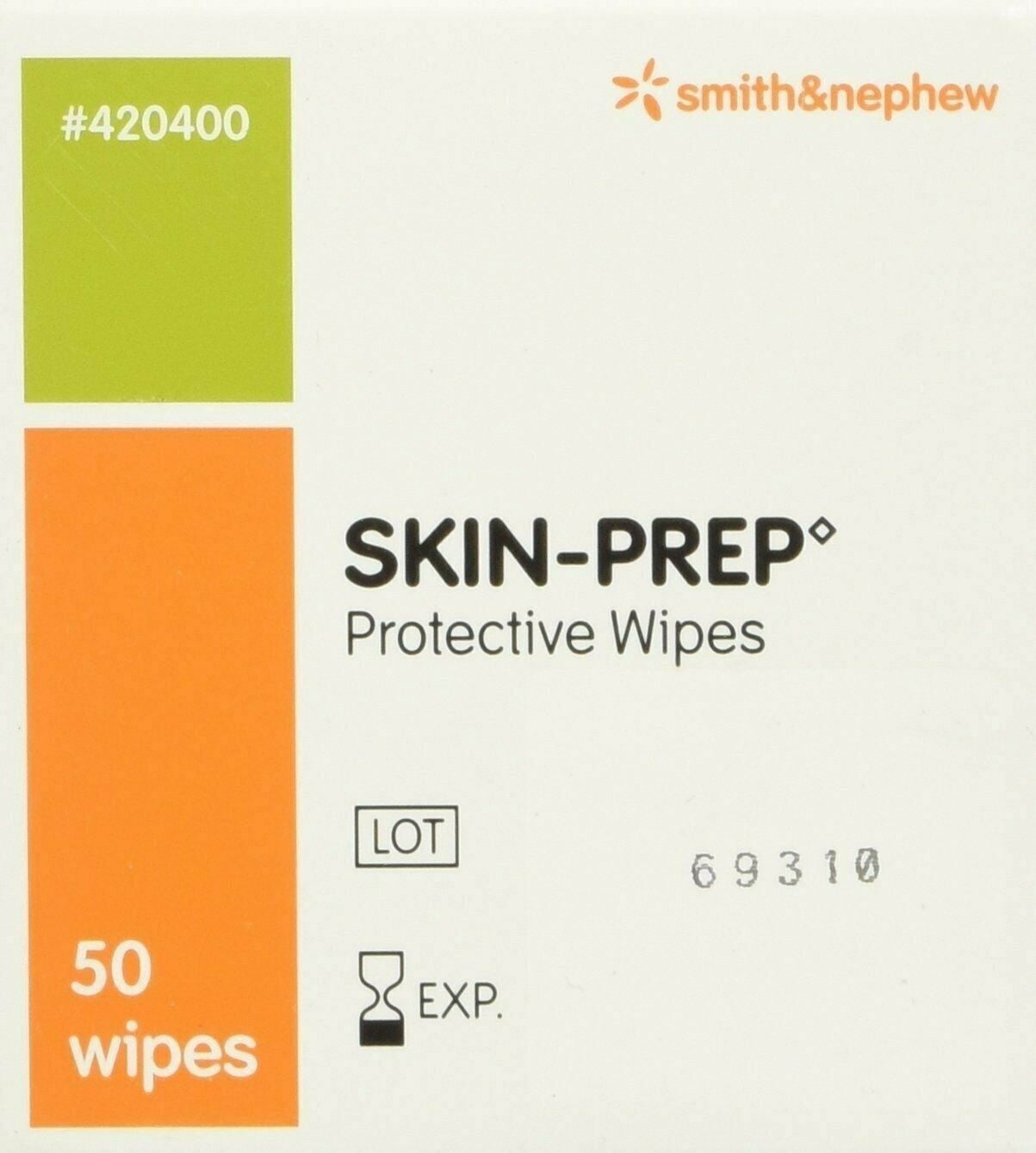 Skin-Prep Protective Wipes 420400 50 Ct, 4-Pack