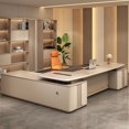 thumbnail image 4 of Drawers Desktop Office Desk Writing Meeting Executive Bedroom Office Desk Conference Scrivanie Per Ufficio Luxury Furniture My Lux Decor Round, 4 of 12