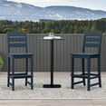 thumbnail image 4 of Costway Outdoor HDPE Bar Stool Patio Tall Chair Backrest Footrest All Weather Navy, 4 of 7