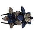 thumbnail image 6 of Mcolor Rhinestone Double Flower Hair Clip for Women Girls, Crystal Duckbill Clip Hairpin with Teeth Non-Slip Women Elegant Hair Dovetail Clips for Thick Long Hair Accessories, 6 of 8