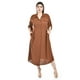 thumbnail image 5 of Vestido camisero midi Roman Fashion /Tallas Extras, 2576 (Chedron) cafe 40, 5 of 6