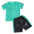thumbnail image 5 of YONGHS Kids Boys Shorts Set Football Jerseys Athletic Sports Suit Quickly Dry T-shirt Shorts Set Green 5-6, 5 of 7