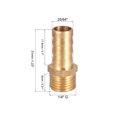 thumbnail image 2 of Conector adaptador de manguera con espina de latón 10mm espina x 1/4" G macho, 2 of 3