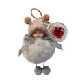thumbnail image 2 of Wovilon Keychain Charm with a Cute Doll and Preserved Flower Ball for Girl’s and Women’s Key Car Key Holder Purse Handbag, 2 of 3