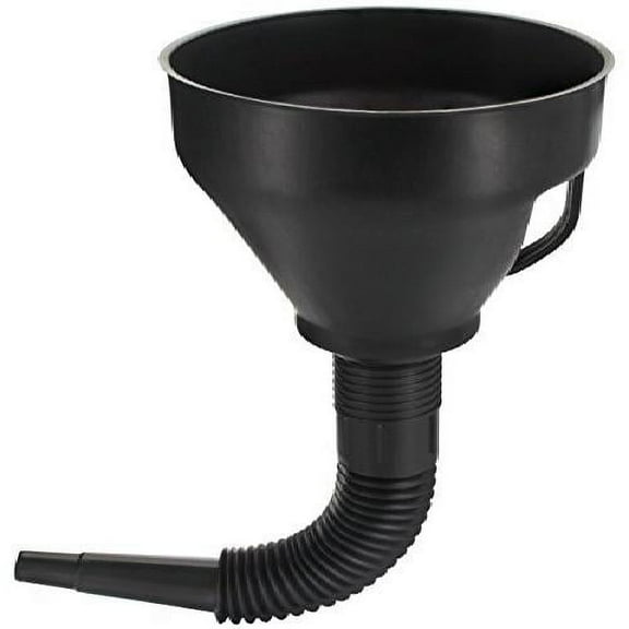 Wekster Wide Mouth Oil Funnel with Hose and Removable Mesh Filter for Automotive Use