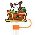 thumbnail image 4 of MOPOOR 8Pcs Christmas for Cup,3D Santa Claus Xmas Tree Straw Cover Caps Reusable Soft Silicone Drinking Xmas Tips Lids for Christmas Gift, 4 of 9
