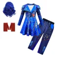 thumbnail image 4 of Disfraces de Halloween para niños para niñas Anime Evie Mal Descendants 3 Ropa de cosplay Peluca Vestido de fiesta de carnaval para niños + Conjuntos de pantalones, 4 of 5