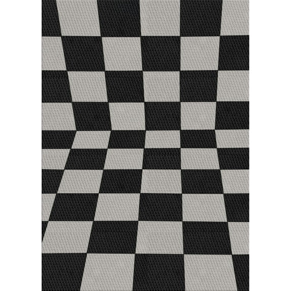Ahgly Company Machine Washable Indoor Rectangle Transitional Midnight Gray Area Rugs, 4' x 6'
