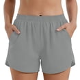thumbnail image 6 of Dgankt Womens Bermuda Shorts Women's 2-in-1 Quick Dry Running Shorts with Liner Elastic Waist Gym Workout Shorts S-3XL, 6 of 9