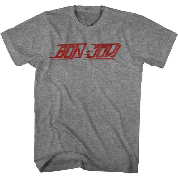 Bon Jovi Bj Logo Graphite Heather Adult T-Shirt 2Xl