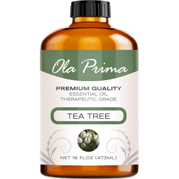 Ola Prima 16oz Tea Tree Essential Oil – Therapeutic Grade Bulk for Soap and Candle Making - Tea Tree Oil