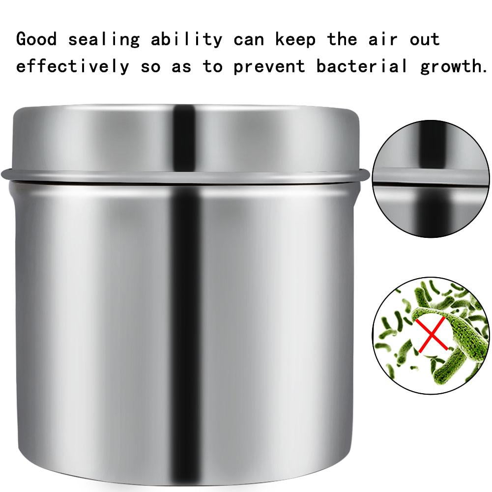 Tebru Stainless Steel Alcohol Disinfection Box Tattoo Medical Cotton Disinfection Container Tank 12cm