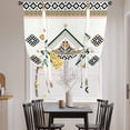 thumbnail image 3 of Beige Boho Balloon Curtains for Living Room/French Door, Vintage Ethnic Tribe Abstract Art Retro Tie Up Curtains 63 Inch Length Energy Saving Kitchen Curtains Shades for Windows 42"x63", 3 of 8