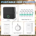 thumbnail image 3 of SLOK Mini Bluetooth Photo Printer with 10 Rolls Printing Paper，Black, 3 of 10