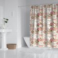 thumbnail image 2 of Pioneer Flower Floral Print Pattern Shower Curtain 84"x72", Bathroom Decorative Shower Curtain Set with 12 Hooks, Waterproof Washable, 2 of 6