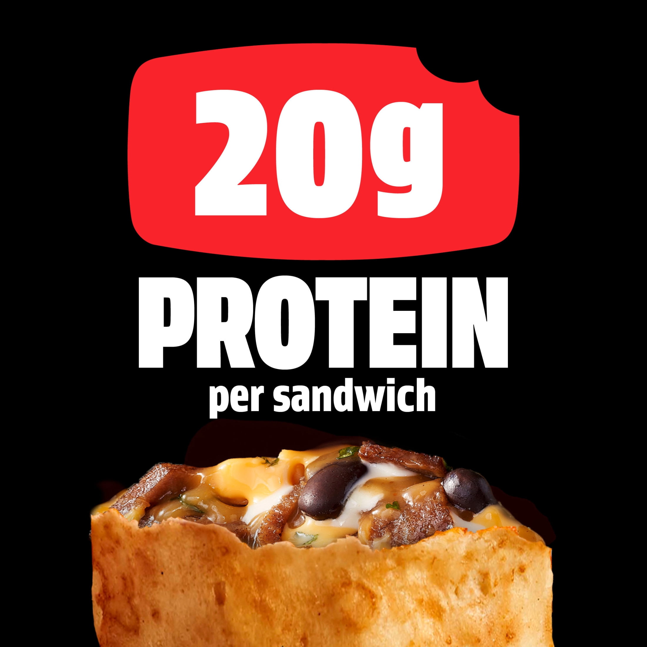 High Protein Barbacoa Style Beef, Air Fryer Food, Frozen Sandwich, 1 XL Sandwich  6.75 oz