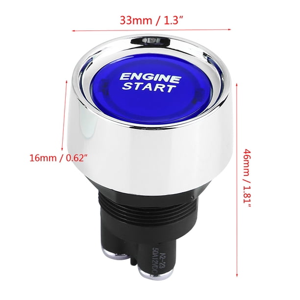 Botón De Arranque De Motor De Vehículo De Coche, Interruptor De Encendido, Diseño Universal 12V-24V 50A