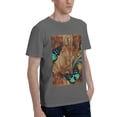 thumbnail image 2 of Bingfone Vintage Butterfly Green Men'S Loose Fit Short-Sleeve Pocket T-Shirt, 2 of 7