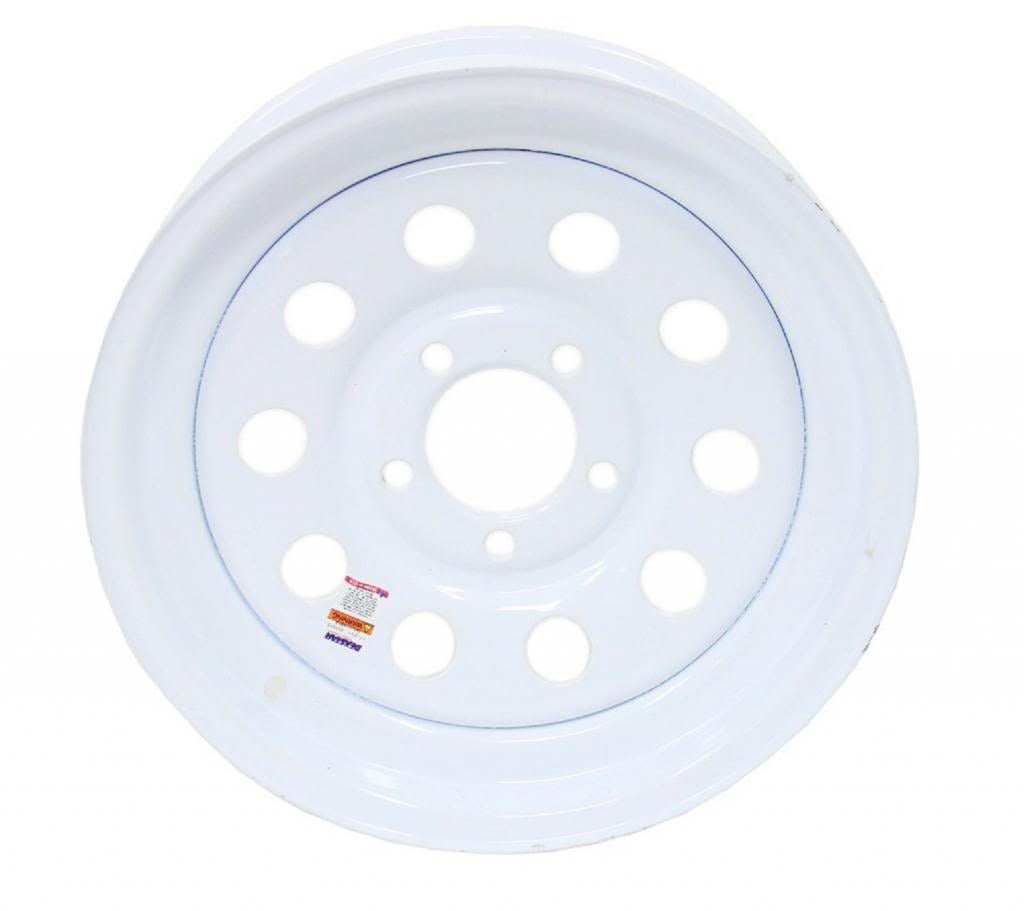 Trailer Trailer Wheel Rim 15x6 15 x 6 in 5 Lug 4.5 in Cntr White