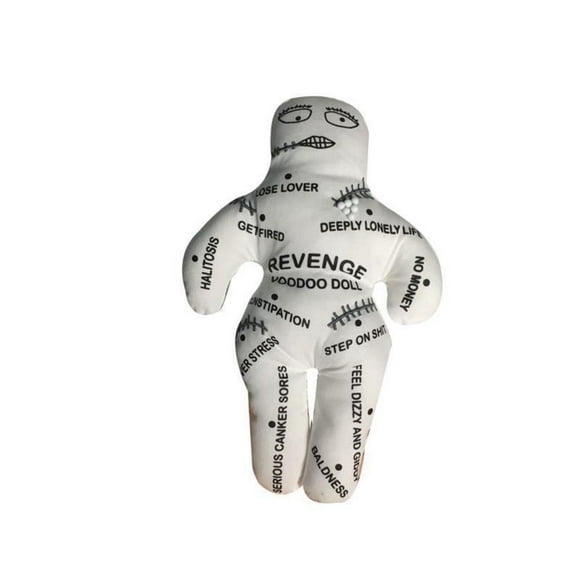 7 Inch Bad Boss Voodoo Doll Personalized Polyester Doll Holiday Party Gifts Funny Voodoo Doll Anti Stresses Squishy Toy White