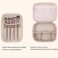 thumbnail image 3 of Cosmetiqueras para Maquillaje Bolsa De Cosméticos Portátil De Cuero Resistente Al Agua, Neceser Multifuncional Para Mujer Con Asa Organizador Bolsa de Cepillo, 3 of 4