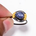 thumbnail image 3 of Tanzanite - Tanzania Black And Gold Plated 925 Sterling Silver Ring S.8 R84463, Christmas Gift, 3 of 3