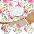 thumbnail image 4 of Pink Breast Cancer and Pioneer Flower Round Fitted Tablecloth with Elastic Edge,Dining Table Cover Waterproof,Outdoor Round Tablecloth for Camping,Dining,Indoor and Outdoor, 4 of 7