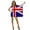 Dark Blue, variant on Womens Germany Flag Wearable Cape Dress Poncho for International Sports One Size