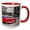 Red/White, variant on 3drose, Red Limousine Car Moves Along the Street. Stylized Photo, 11oz Two-tone Black Mug