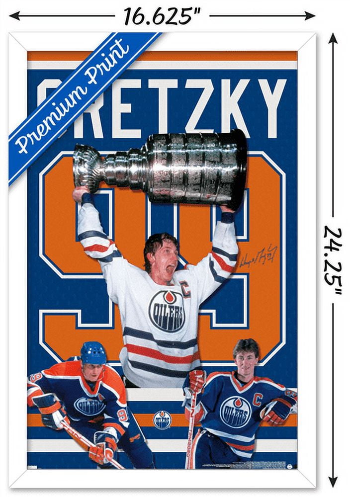 Wayne Gretzky - Jersey Wall Poster, 14.725" x 22.375", Framed