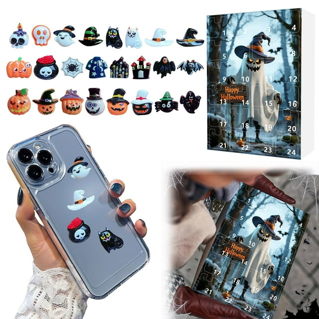 3D Halloween DIY Resin Flatback Accessories Countdown Calendar Set Decorations For Phone For Hair Clip For Jewelry Making For Picture Frame (24pcs) Electronic Timers Digital Timers Ooze Tube Timer