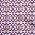 thumbnail image 1 of oneOone Viscose Chiffon Violet Fabric Geometric Dress Material Fabric Print Fabric By The Yard 42 Inch Wide, 1 of 4