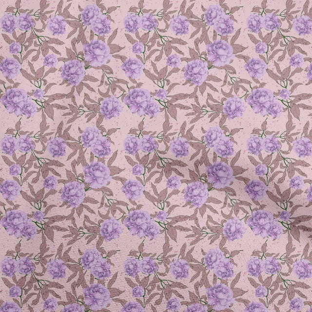 oneOone Polyester Spandex Light Pink Fabric Watercolor Sewing Material Print Fabric By The Yard 56 Inch Wide