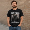 thumbnail image 2 of Veylor Haus Funny Cat Meme Graphic – Smart Fella Humor Tee, Unisex Cotton Short Sleeve, 2 of 9