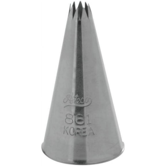 Ateco # 861 - French Star Pastry Tip .19'' Opening Diameter- Stainless Steel