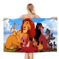 thumbnail image 1 of El Rey León Simba Toalla de playa de secado rápido con diseño temático, regalo para mujeres y niñas, ideal para cumpleaños, fans, amantes de la música, uso en la playa o al aire libre, 78 × 180 cm, 1 of 6