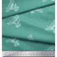 thumbnail image 2 of Soimoi Cotton Duck Fabric Leaves & Lotus Block Print Fabric by Yard 42 Inch Wide, 2 of 3