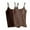 Brown, variant on Fanxing Women's Plus Size Spaghetti Strap Camisole Seamless Tank Tops Green,XXXL