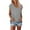 Gray, variant on snilers Women's T Shirts Short Sleeve Eyelet V Neck Basic Tunic Tops Loose Fitted Breathable Dressy Casual Summer Blouses Multicolour