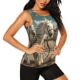 thumbnail image 2 of Fotbe Roman Chariot Horse Race Blusas Sin Mangas para Mujer – Estilo Casual, Corte Suelto, Slim-Fit, Cuello Redondo Deportivo, Tops de Verano para Gimnasio y Yoga-X-Large, 2 of 7