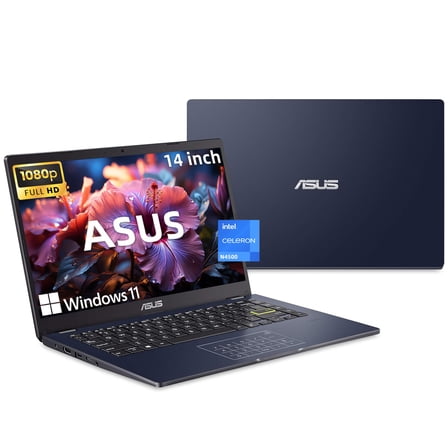 ASUS 14" Ultralight Business Laptop, FHD Display, Intel Quad-Core N4500 Up to 2.8GHz, 4GB RAM, 128GB eMMC, Anti-Glare Screen, Wi-Fi, Windows 11 Home in S Mode, Star Black