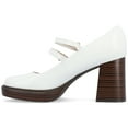 thumbnail image 3 of Journee Womens Shasta Mid Heel Square Toe Pumps, Widths Available, 3 of 10