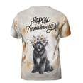 thumbnail image 2 of Happy Anniversary Newfoundland Celebrates Wedding Love Family Party All Over Print 3D Shirt Unisex Merch Newfie Dog Lover Gifts - 01015, 2 of 6