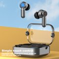 thumbnail image 4 of Auriculares inalámbricos Bluetooth 5.3 con cubierta transparente, luz ambiental LED, diseño ergonómico, IPX6, 4 of 7