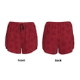 thumbnail image 3 of Balery Christmas Red Snowflakes Pantalones cortos deportivos para mujer con forro y dos bolsillos, elásticos, para entrenamiento, gimnasio, yoga-Small, 3 of 7