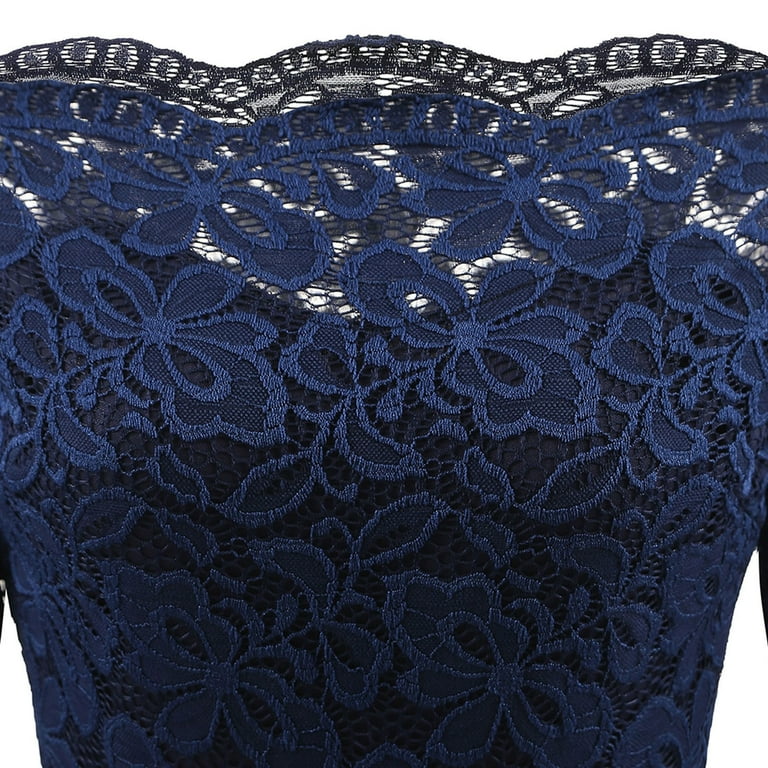 Women's Elegant Lace Dress Half Sleeve Off Shoulder Wedding Party  Knee-Length Dress Formal Dress Top Maternity Dress for Women plus Size plus  Size Evening Dress Long Dresses for Women Elegant plus -