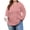 Coral Pink, variant on PINKSIR Womens Plus Size Hoodies Trendy Fall Fashion V Neck Oversized Sweatshirt Tops Clothes,Size 1X-5X