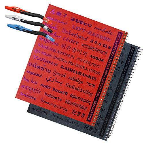 Details about   2 Lefty's Circle Logo Wide Ruled Notebooks Plus 3 Left-handed Visio Pens, 