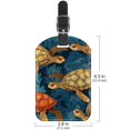 thumbnail image 6 of Square 2Pack PU Leather Sea Turtle Cruise Luggage Tag with Privacy Cover and Name ID Tag for Travel Handbags Backpacks Luggage Tags, 6 of 6