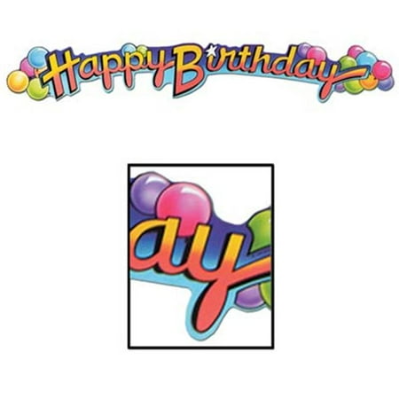 happy birthday streamer pack of 12